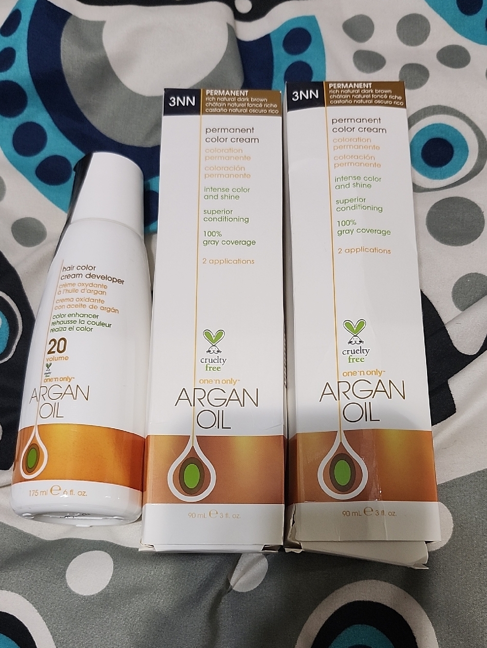 Permanent Color Cream 3NN Natural Dark Brown - 2-Pack with Developer